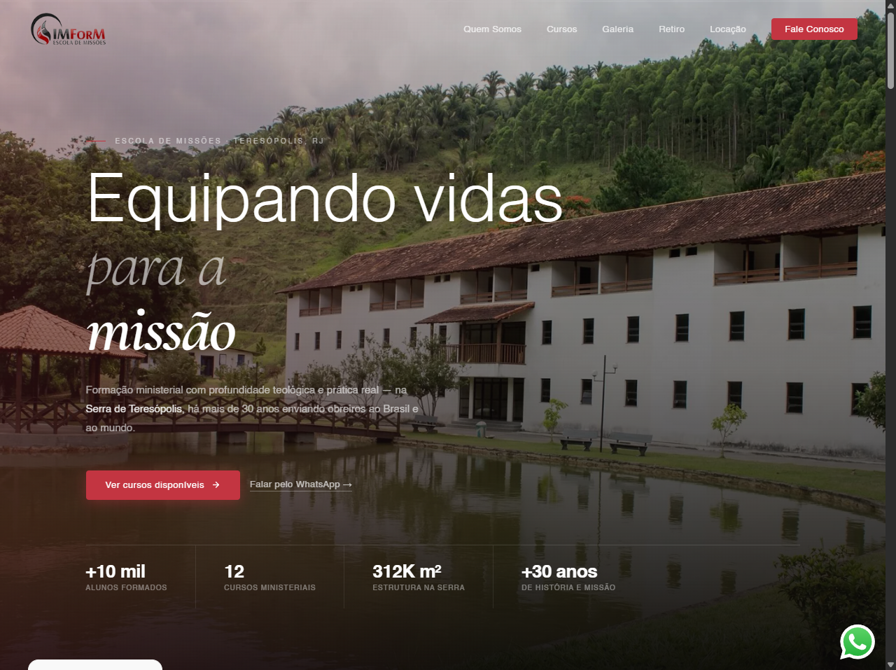 Site IMFORM Escola de Missões